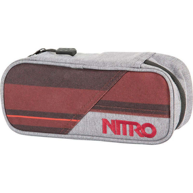 Nitro Pencil Case Federmäppchen für Schule Red Stripes Mäppchen