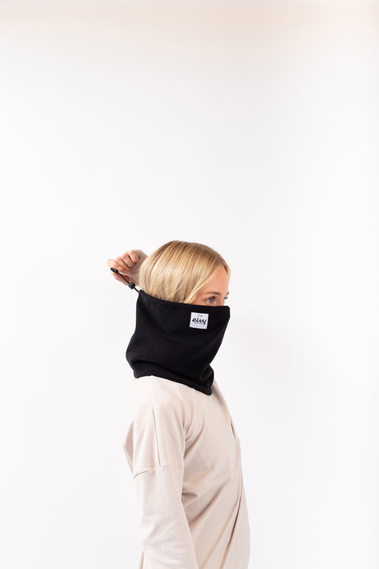 Eivy Adjustable Fleece Neckwarmer Snowboard Black