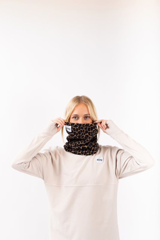 Eivy Adjustable Fleece Neckwarmer Snowboard Leopard