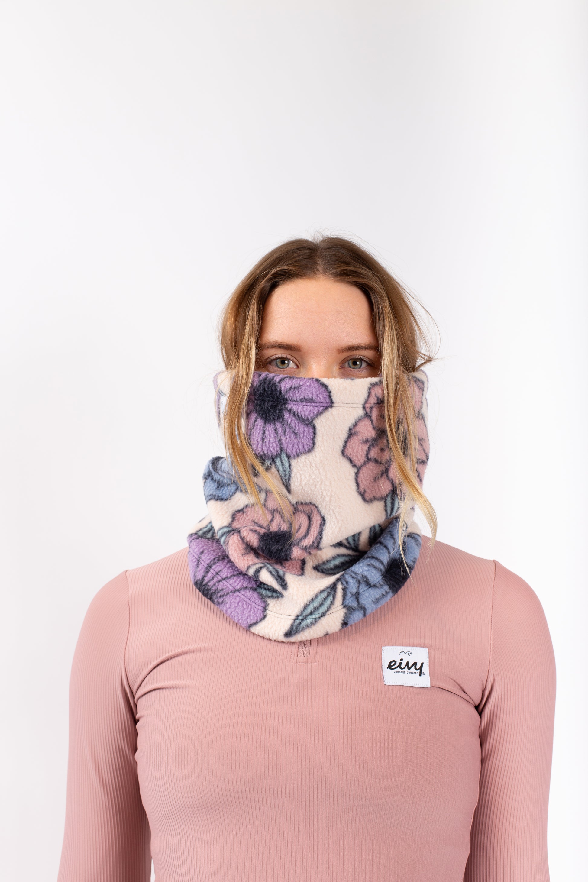 Eivy Adjustable Sherpa Neckwarmer Snowboard Big Flower  (25)