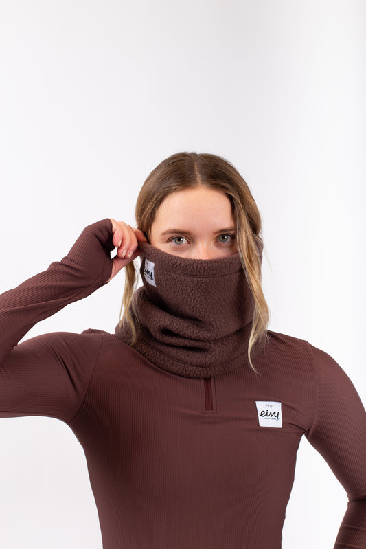 Eivy Adjustable Sherpa Neckwarmer Snowboard Chocolate (25)