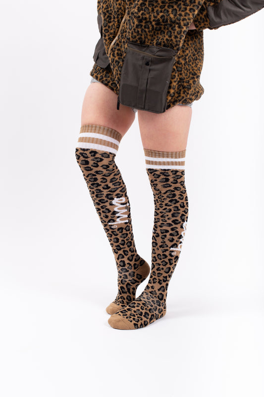 Eivy Cheerleader Over Knee Wool Soc Snowboard Leopard (25)