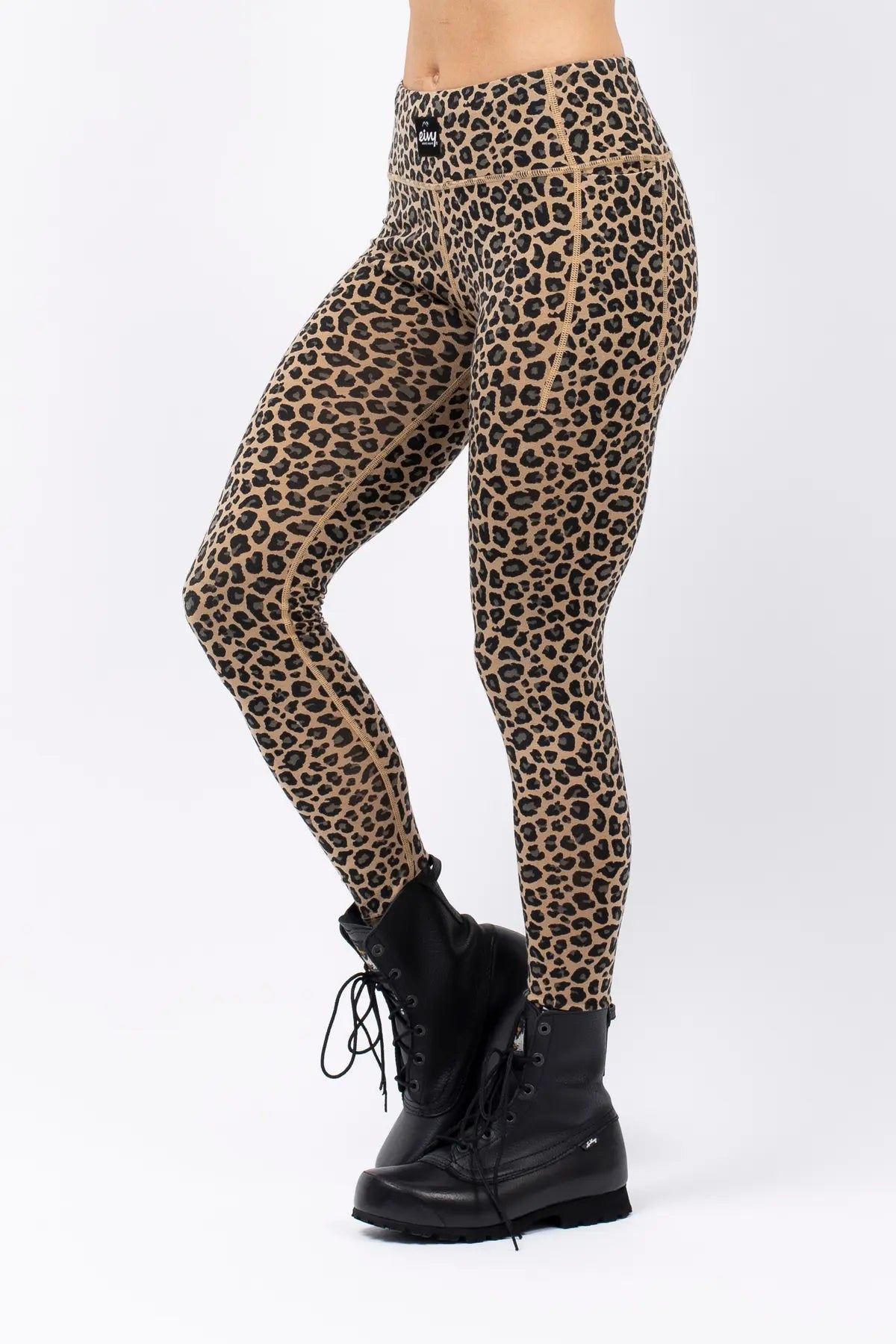 Eivy Pocket Wool Tights Leopard Damen / Mädchen Leggings Hose